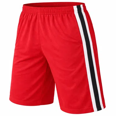 Jump Start Men's Moisture Wicking Performance Mesh Shorts In Red