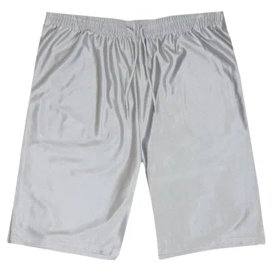 Jump Start Men's Moisture-wicking Performance Dazzle Shorts In Silver