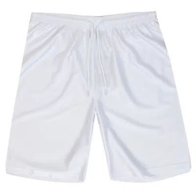 Jump Start Men's Moisture-wicking Performance Dazzle Shorts In White