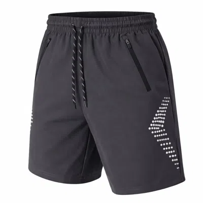 Jump Start Men's Performance Training Shorts With Zipper Pockets In Black