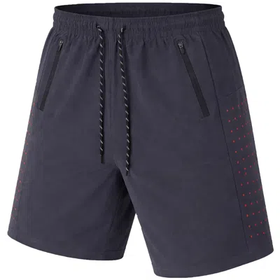 Jump Start Men's Performance Training Shorts With Zipper Pockets In Blue