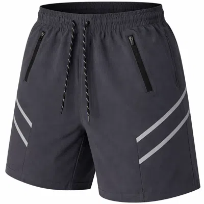 Jump Start Men's Performance Training Shorts With Zipper Pockets In Blue