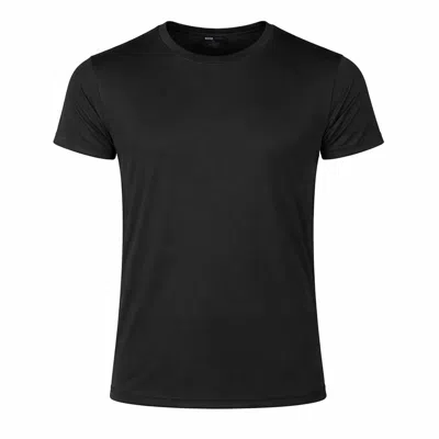 Jump Start Men's Poly Tech Short Sleeve Crew Neck Tee In Black