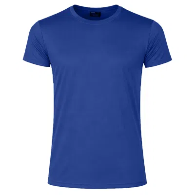 Jump Start Men's Poly Tech Short Sleeve Crew Neck Tee In Blue