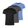 Jump Start Men's Poly Tech Short Sleeve Crew Neck Tee-3 Pack In Multi