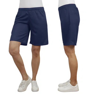 Jump Start Women's Loose Fit Lightweight Breathable Moisture Wicking Mesh Shorts In Blue