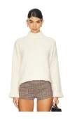 Jumper 1234 Aran Rib Turtleneck In 자스민