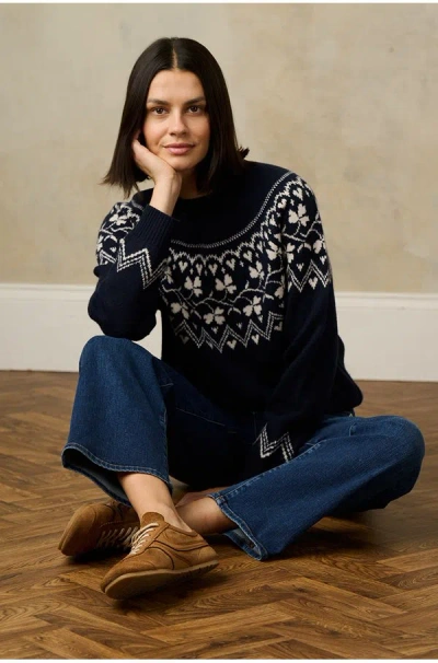 Jumper 1234 Clover Crew In Navy In Blue