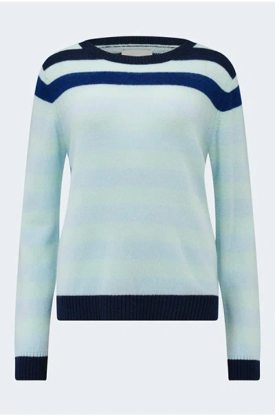 Jumper 1234 Gradient Stripe Crew In Noor Navy Pale Blue