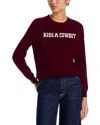 Jumper 1234 Kiss A Cowboy Cashmere Crewneck Sweater In Burgundy