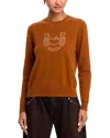 Jumper 1234 Lucky Crewneck Sweater In Brown