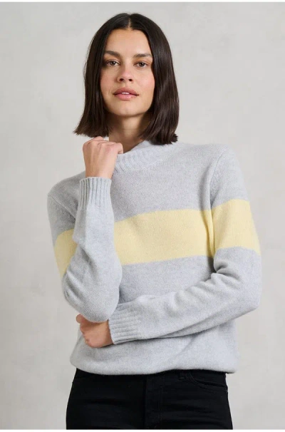 Jumper 1234 One Stripe Turtleneck In Super Grey Sorbet In Brown