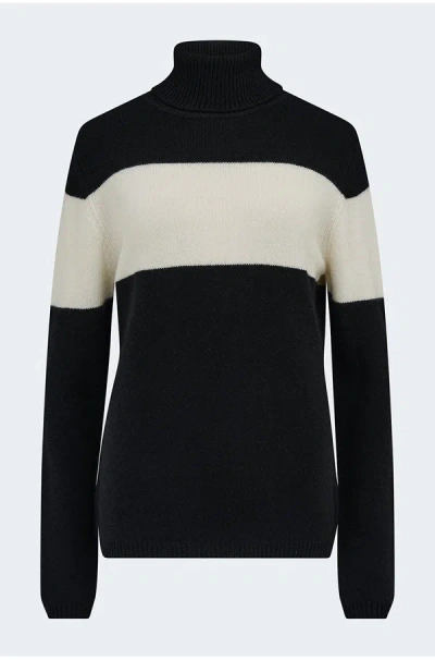 Jumper 1234 Ski Roll Neck In Black Cream