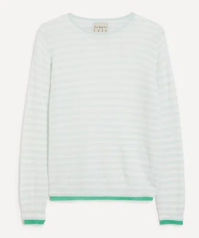 Jumper 1234 Women's Cashmere Tipple Little Stripe Fresh Green Jumper