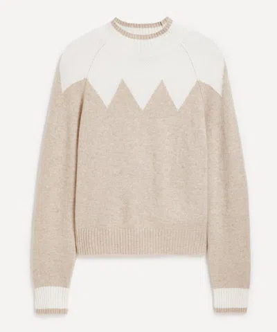 Jumper 1234 Women's Cashmere Wool Zig Zag Turtle-neck Jumper