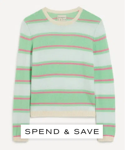 Jumper 1234 Women's Deckchair Stripe Cashmere Crewneck Jumper