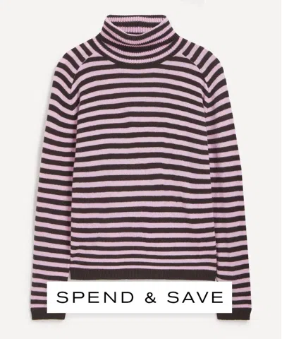 Jumper 1234 Women's Narrow Stripe Cashmere Roll Collar Jumper