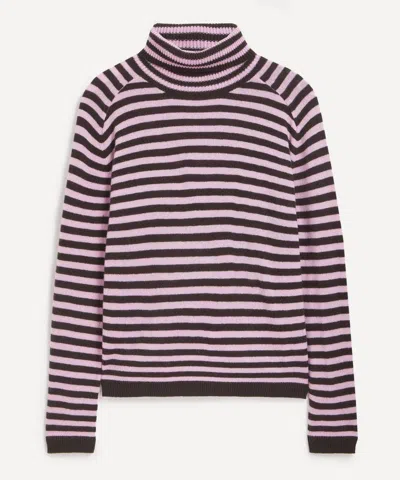 Jumper 1234 Women's Narrow Stripe Cashmere Roll Collar Jumper