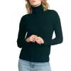 Jumper1234 Contrast Roll Collar Sweater In Black And Navy In Black
