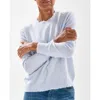 Jumper1234 Distressed Crew Sweater In Azure In Blue