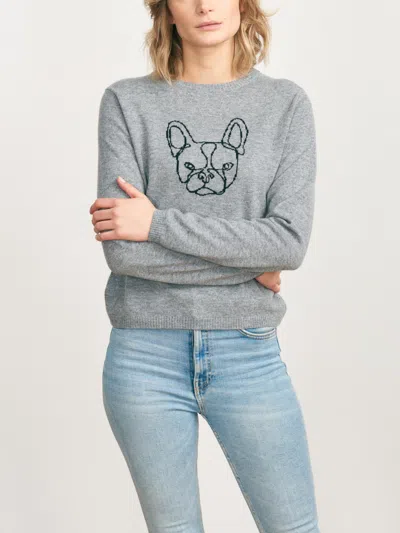 Jumper1234 Frenchie Crew Neck Tee In Mid Grey Black
