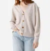 Jumper1234 Hello Heart Cardigan In Oatmeal/candy Pink In Multi