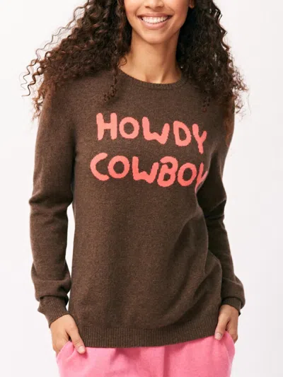 Jumper1234 Howdy Cowboy Sweater In Mull Flame In Brown