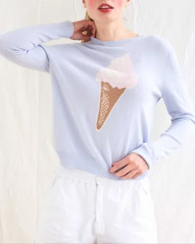 Jumper1234 Ice Cream Crew Sweater In Pale Blue