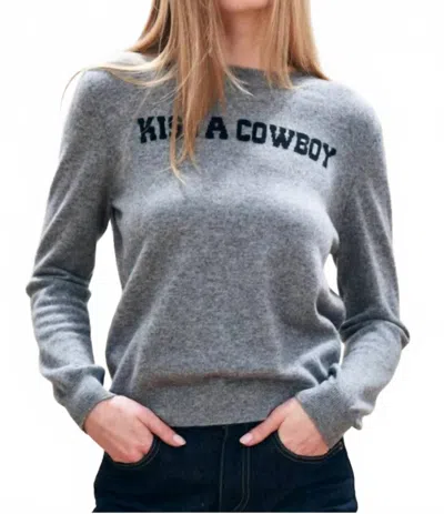 Jumper1234 Kiss A Cowboy Crew Jumper In Cloudy/black In Gray