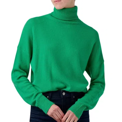 Jumper1234 Lightweight Cashmere Roll Collar Sweater In Bright Green