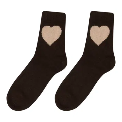 Jumper1234 Women's Heart Socks In Pluto/skin In Black
