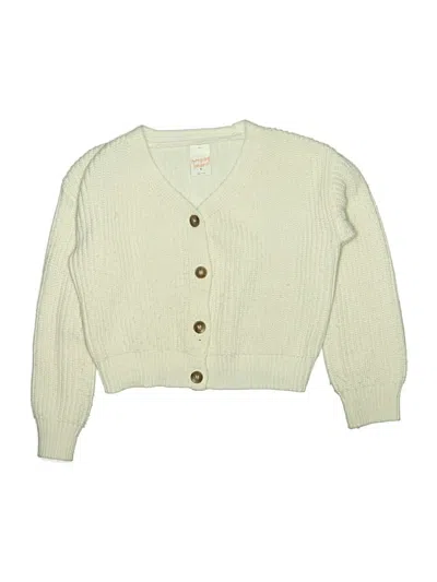 Pre-owned Jumping Beans Kids' Cardigan Sweater In White
