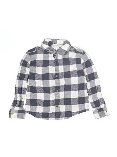 Pre-owned Jumping Beans Kids' Long Sleeve Button Down Shirt In Gray