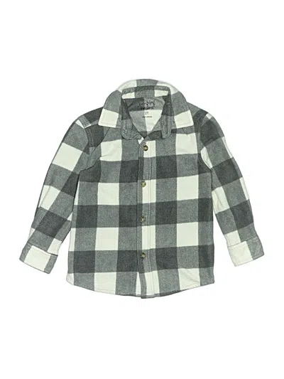 Pre-owned Jumping Beans Kids' Long Sleeve Button Down Shirt In Gray