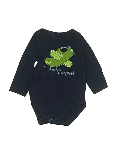 Pre-owned Jumping Beans Babies' Long Sleeve Onesie In Black