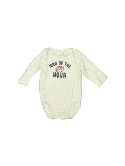Pre-owned Jumping Beans Babies' Long Sleeve Onesie In Ivory