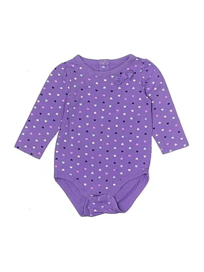 Pre-owned Jumping Beans Babies' Long Sleeve Onesie In Purple