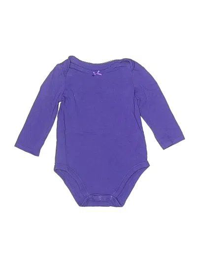 Pre-owned Jumping Beans Babies' Long Sleeve Onesie In Purple