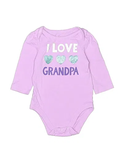 Pre-owned Jumping Beans Babies' Long Sleeve Onesie In Purple
