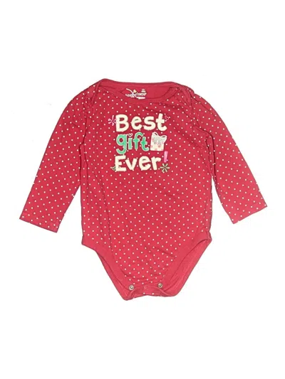 Pre-owned Jumping Beans Kids' Long Sleeve Onesie In Red