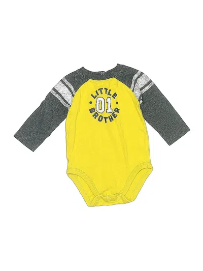 Pre-owned Jumping Beans Babies' Long Sleeve Onesie In Yellow