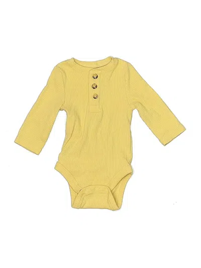 Pre-owned Jumping Beans Babies' Long Sleeve Onesie In Yellow