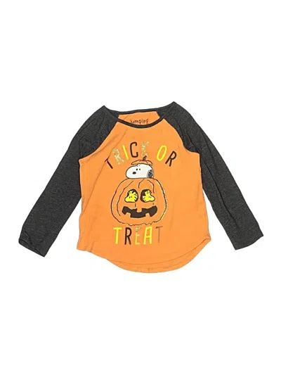 Pre-owned Jumping Beans Kids' Long Sleeve T-shirt In Orange