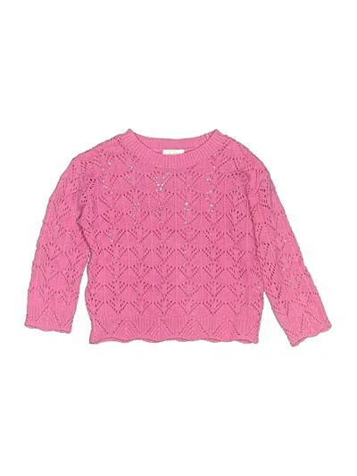 Pre-owned Jumping Beans Kids' Pullover Sweater In Pink