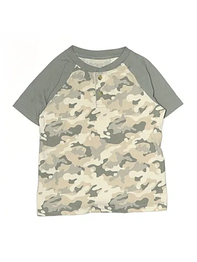 Pre-owned Jumping Beans Kids' Short Sleeve Henley Shirt In Gray