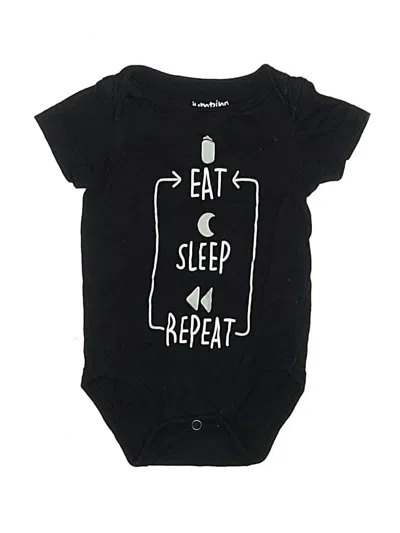 Pre-owned Jumping Beans Babies' Short Sleeve Onesie In Black
