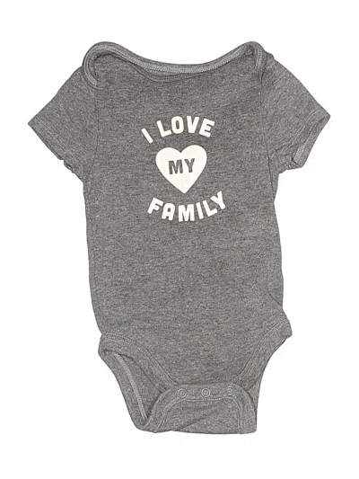 Pre-owned Jumping Beans Babies' Short Sleeve Onesie In Gray