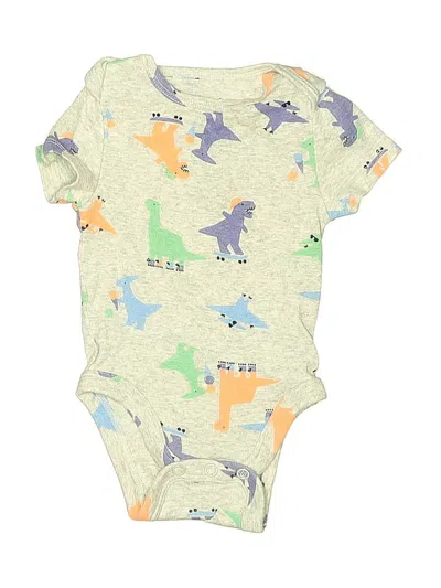 Pre-owned Jumping Beans Babies' Short Sleeve Onesie In Green