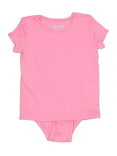 Pre-owned Jumping Beans Kids' Short Sleeve Onesie In Pink