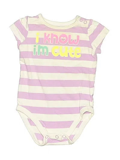 Pre-owned Jumping Beans Babies' Short Sleeve Onesie In Purple